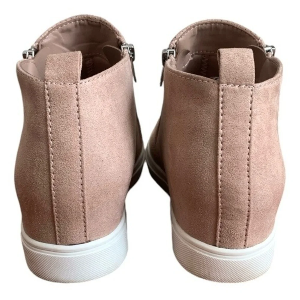 Time and Tru Dusty Rose Wedge Ankle Booties Women’s Size 9